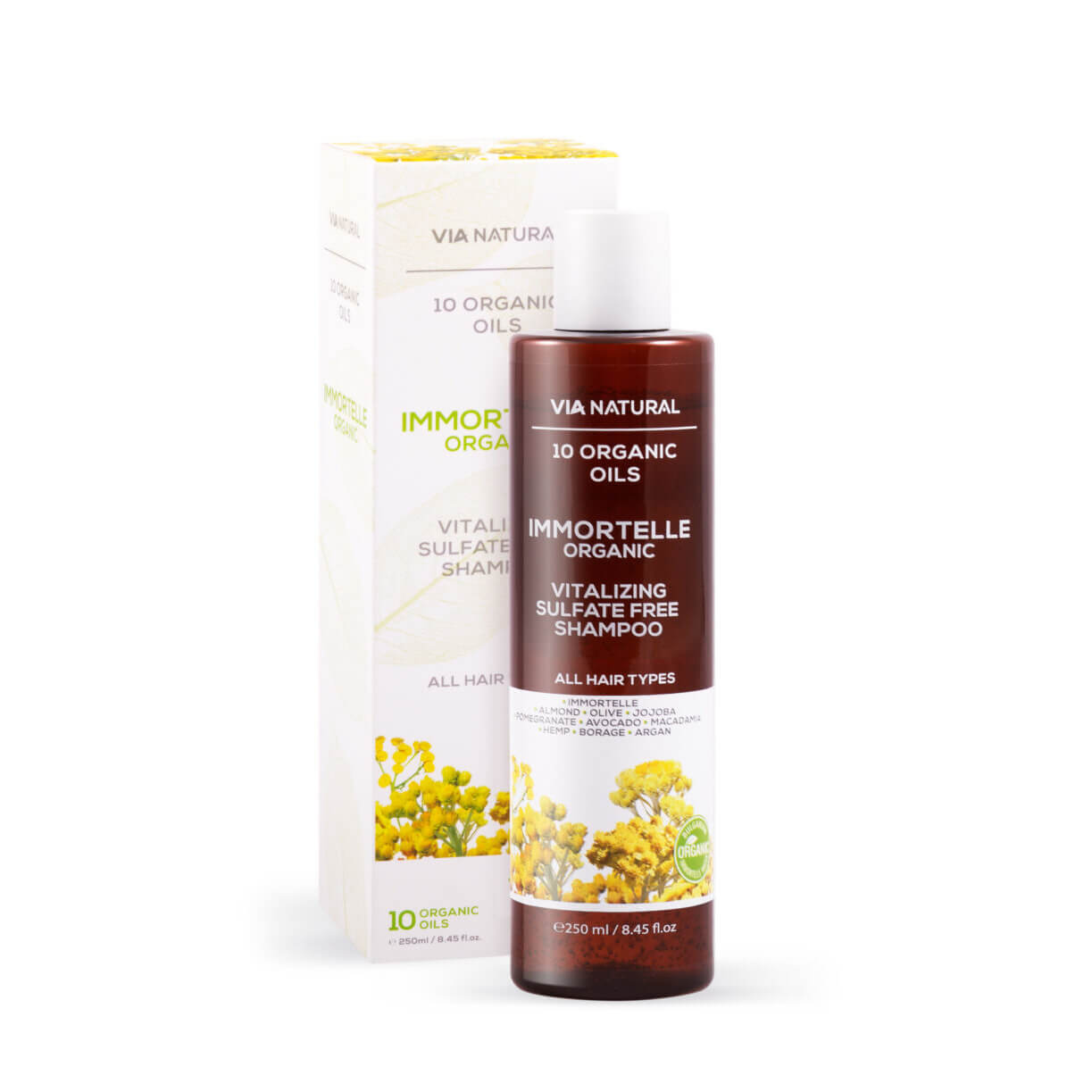 Витализиращ безсулфатен шампоан с безсмъртниче Via Natural Biofresh